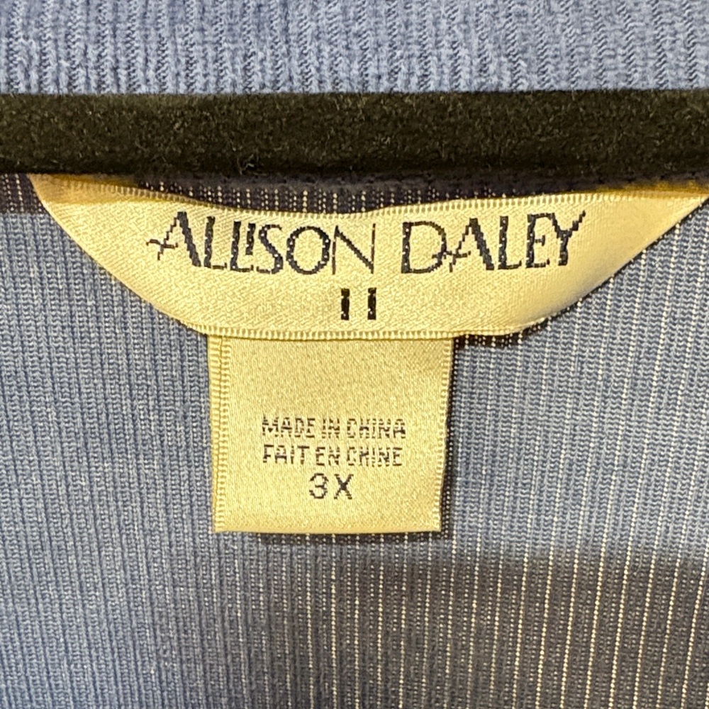 Allison Daley Light Blue Ribbed Knit Top - Picture 2 of 7